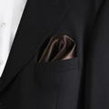 Brown Silk Pocket Square